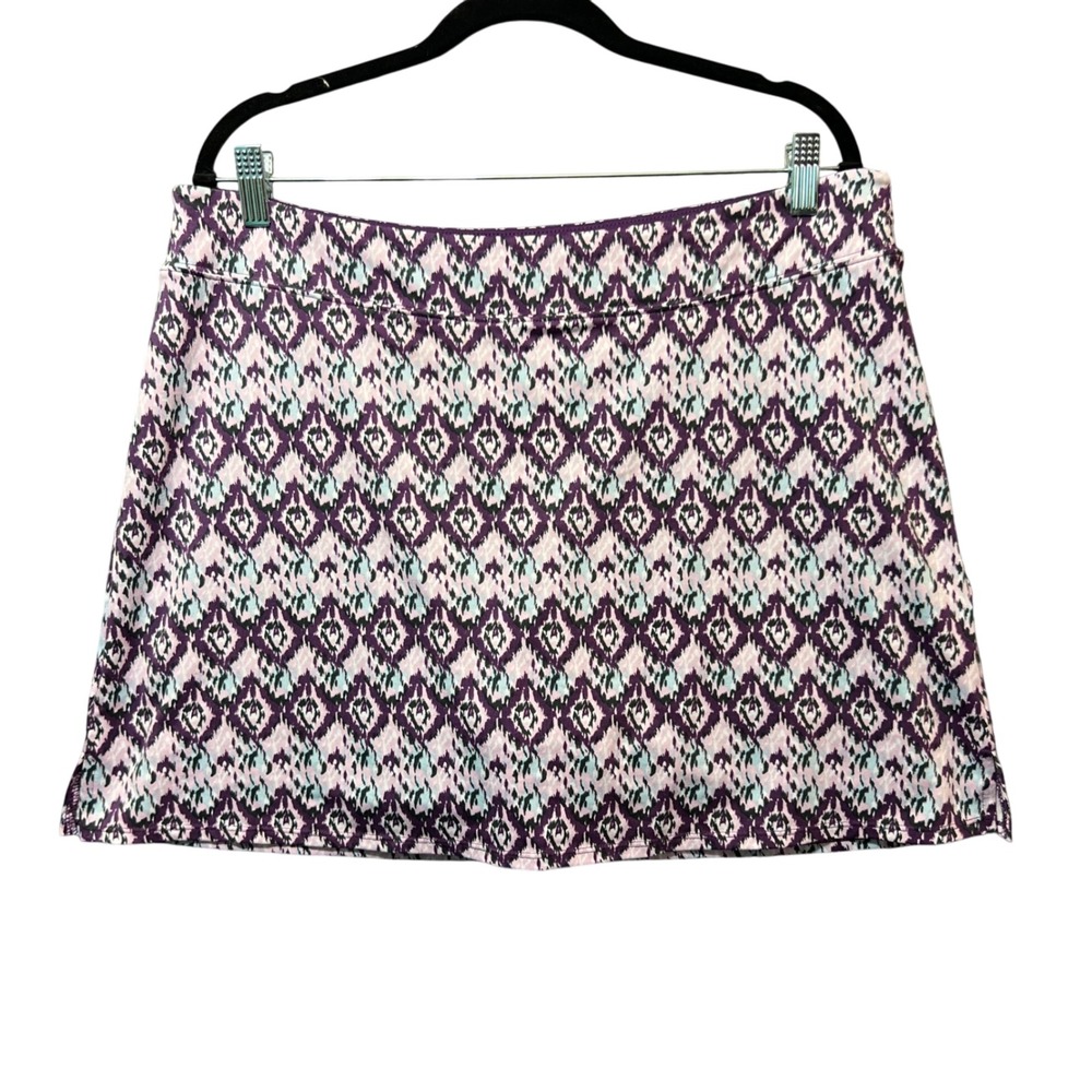 Tranquility by Colorado Clothing Skort XL Purple Geometric Athletic Skirt‎